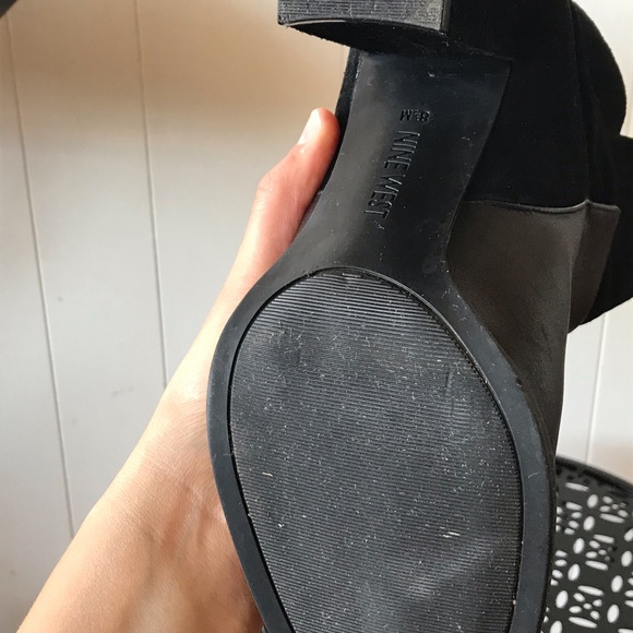 Nine West leather and suede ankle boots - Picture 4 of 6